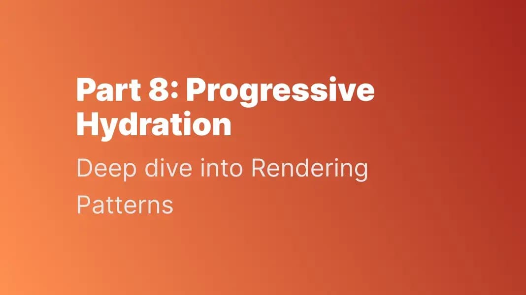 Progressive hydration technique illustration for optimized web app interactivity and fast loading